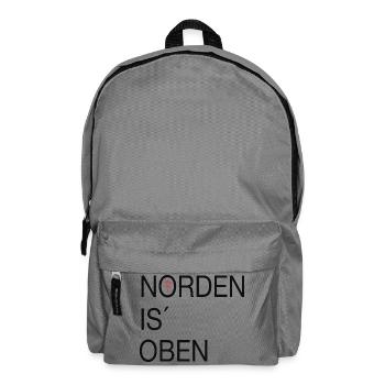 Norden is oben - Rucksack - Mittelgrau - Vorne