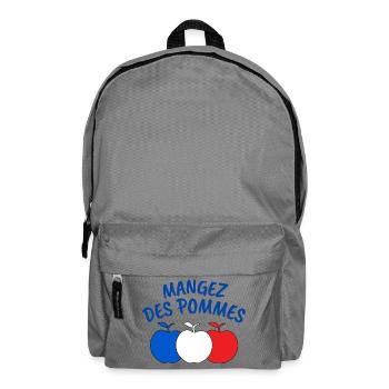 pomme, mangez des pommes - Sac à dos - gris éléphant - Devant