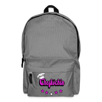 Chefköchin Design - Rucksack - Mittelgrau - Vorne