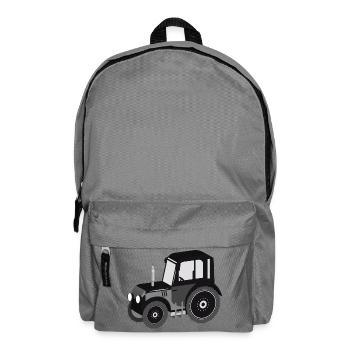 black and white tractor in 3D for tractor fans - Backpack - elephant grey - Front
