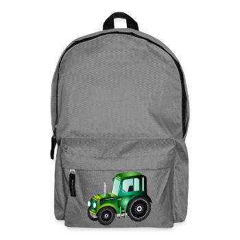 green 3D tractor for tractor and farm fans - Backpack - elephant grey - Front