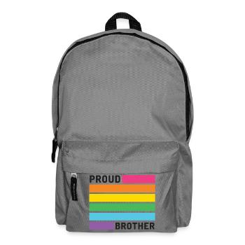 Pride Month LGBT - Proud Brother - Backpack - elephant grey - Front