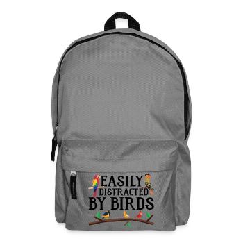 Easily Distracted by Birds - Backpack - elephant grey - Front