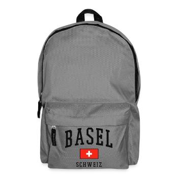 Basel Switzerland Flag - Backpack - elephant grey - Front