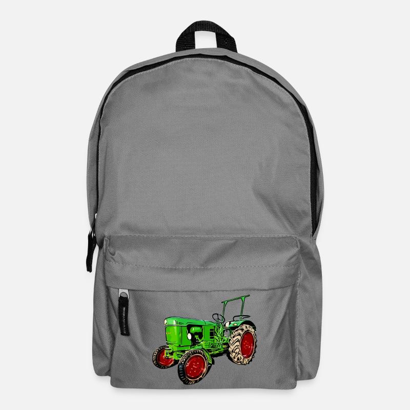 Alter Traktor Deutz D25 - Rucksack - Mittelgrau