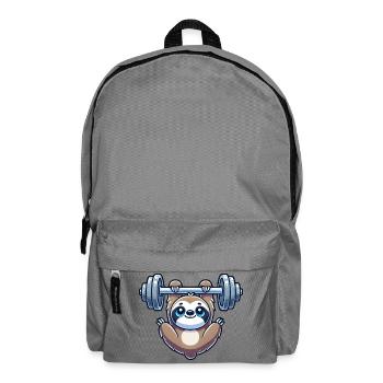 Haltère paresseux Entraînement de traction drôle - Sac à dos - gris éléphant - Devant