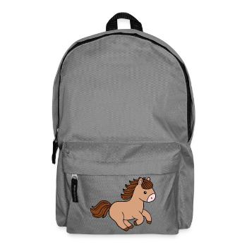 Pferd - Rucksack - Mittelgrau - Vorne