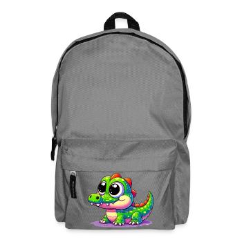 Alligator Crocodile - Backpack - elephant grey - Front