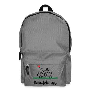 PAPY. FÊTE DES PÈRES. BONNE FÊTE PAPY. JE T'AIME. - Sac à dos - gris éléphant - Devant