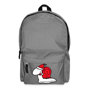 Snail Santa Claus Christmas Hat Gift - Backpack - elephant grey - Front