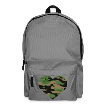 Camouflage Heart Design - Backpack - elephant grey - Front