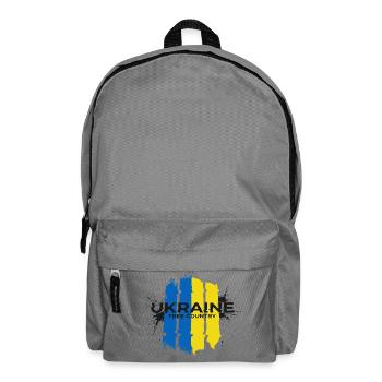 Ukraine Freie Landesflagge Kunst - Rucksack - Mittelgrau - Vorne