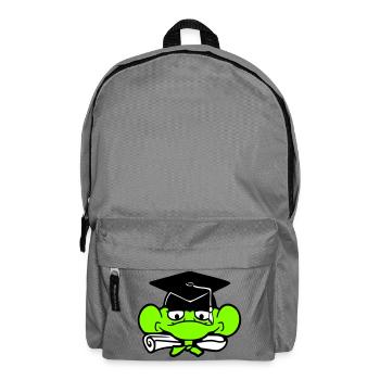 Frosch Schulabschluss Abitur bestanden College süß - Rucksack - Mittelgrau - Vorne
