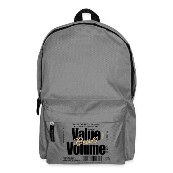 Value Beats Volume – Statement Design (Light) - Backpack - elephant grey - Front