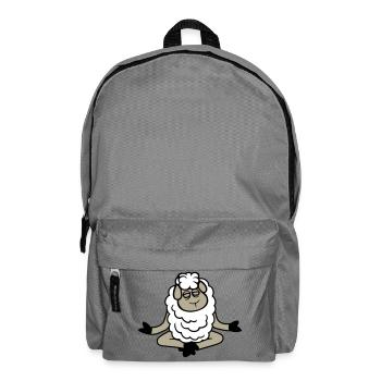 Sheep Relaxed Peaceful Yoga Lotus Meditation - Backpack - elephant grey - Front