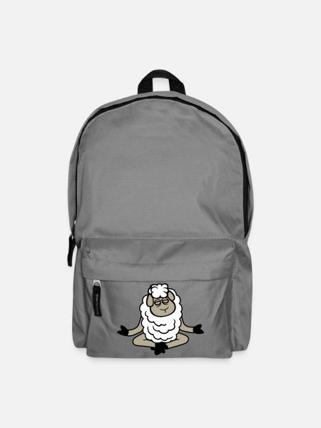 mouton détendu paisible yoga lotus méditation - Sac à dos - gris éléphant