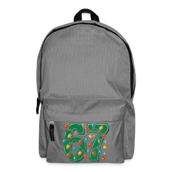 Christmas 6-7 Fun 67 Number 6-7 6 7 Xmas Six Si - Backpack - elephant grey - Front