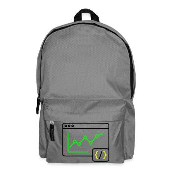 Web Analysis Chart Coding Browser Vector - Backpack - elephant grey - Front
