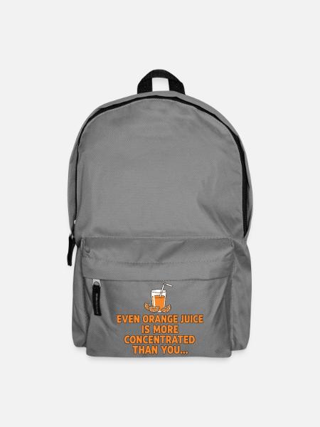 Orangensaft Konzentration Lustiger Spruch - Rucksack - Mittelgrau