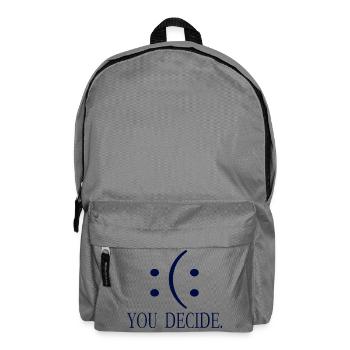 Fröhlich und Traurig  - Rucksack - Mittelgrau - Vorne