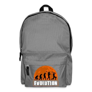 Evolution of Cricket Player Batsman Silhouette - Backpack - elephant grey - Front