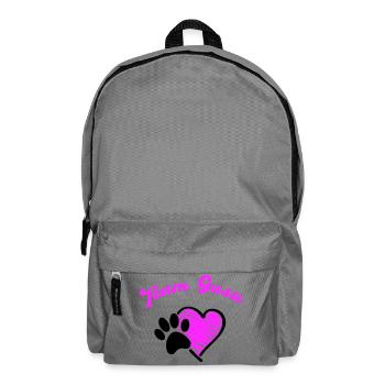 Team Gassi Hund Herz Liebe - Rucksack - Mittelgrau - Vorne
