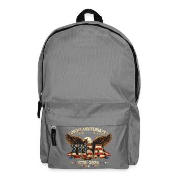 250-jähriges Jubiläum USA 1776-2026 Eagle 4. Juli - Rucksack - Mittelgrau - Vorne