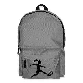 Silhouette féminine de football - Sac à dos - gris éléphant - Devant