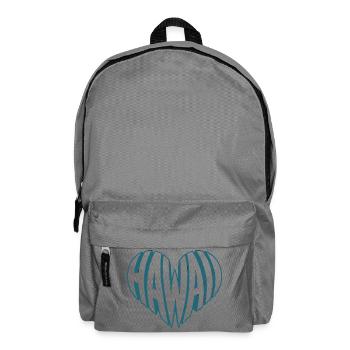 Hawaii, Hawai kantiges HerzTypo-Design - Rucksack - Mittelgrau - Vorne