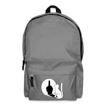 Spiegelkatze Mittelfinger - Rucksack - Mittelgrau - Vorne