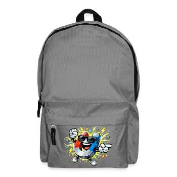 Héros magnétique avec des lunettes de soleil - Sac à dos - gris éléphant - Devant