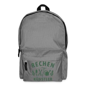 Rechen Künstler - Retro Gärtner Natur - Rucksack - Mittelgrau - Vorne
