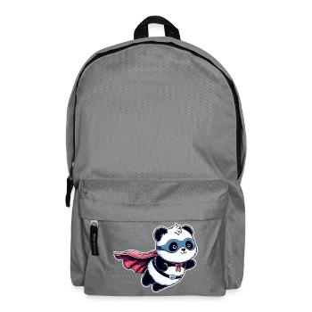 Panda Bär Helden Bärchen Superhelden Teddy - Rucksack - Mittelgrau - Vorne