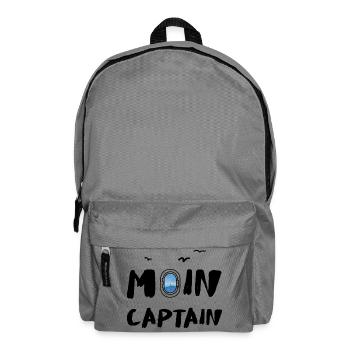 Moin Captain Meer Möwe See Reise Seefahrt - Rucksack - Mittelgrau - Vorne
