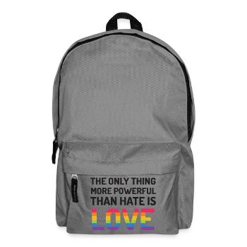 Mois de la fierté LGBTQ - La seule chose plus puissante - Sac à dos - gris éléphant - Devant