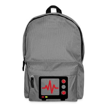 ECG Monitor Heartbeat Medicine - Backpack - elephant grey - Front