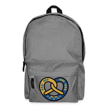 Brezel Rautenmuster Bayern Volksfest München - Rucksack - Mittelgrau - Vorne