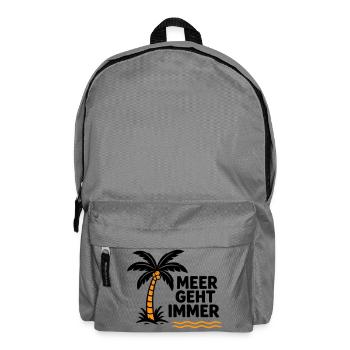 Orangen Palme am Meer - Rucksack - Mittelgrau - Vorne