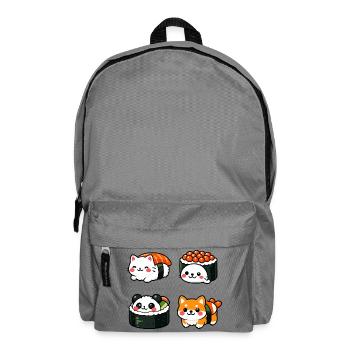 Kawaii Sushi Tierchen Kollektion - Rucksack - Mittelgrau - Vorne