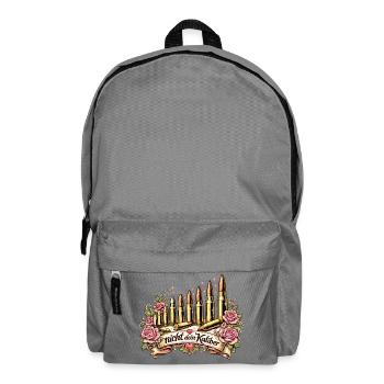 Nicht dein Kaliber – Kugeln & Rosen Design - Rucksack - Mittelgrau - Vorne