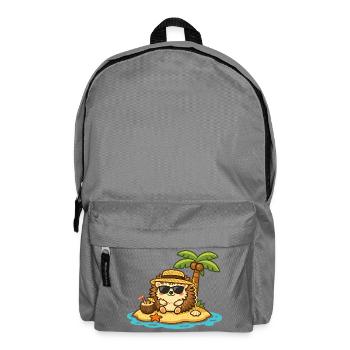 Coconut Beach Hedgehog with Sunglasses - Backpack - elephant grey - Front