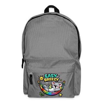 Easy Breezy Koala Regenbogen - Rucksack - Mittelgrau - Vorne