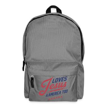 J’aime aussi Jésus et l’Amérique - Sac à dos - gris éléphant - Devant