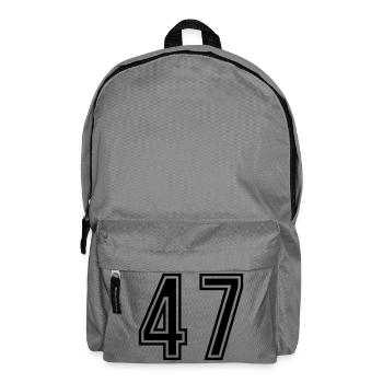 47 Zahl symbol - Rucksack - Mittelgrau - Vorne