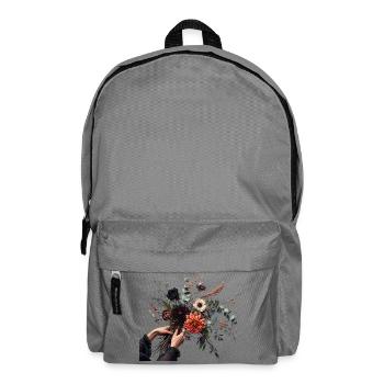 Nocturnal bouquet of dahlias - Backpack - elephant grey - Front