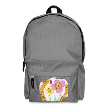 Flower Power  - Rucksack - Mittelgrau - Vorne