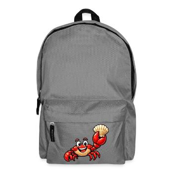 Krebs mit Muschel - Rucksack - Mittelgrau - Vorne
