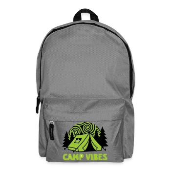 Zelt Camp Vibes Logo - Rucksack - Mittelgrau - Vorne