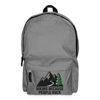 Hiking because people are annoying - Backpack - elephant grey - Front