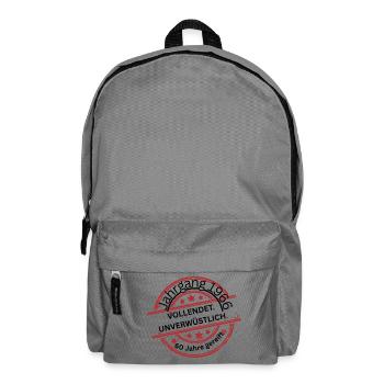 Jahrgang 1966, 60 Jahre alt, Geburtstag  - Rucksack - Mittelgrau - Vorne